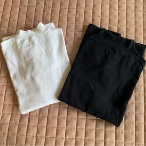 2 Cotton Tops White/Black